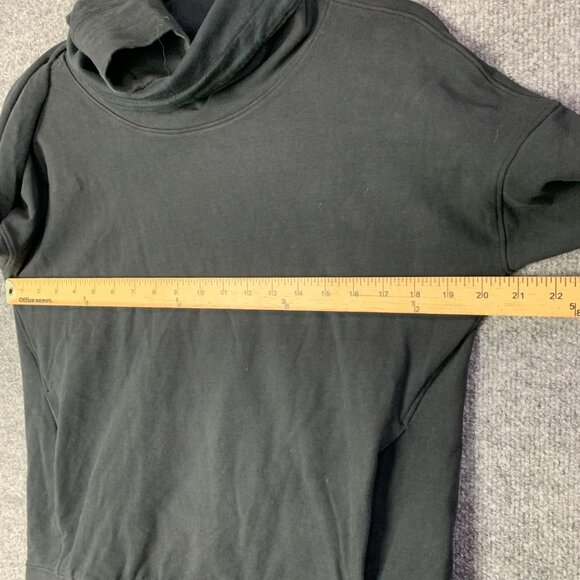 Lululemon Go Forward Pullover Women’s Size 6 Black‎ Funnel Cowl Neck Thumbholes - Picture 4 of 9
